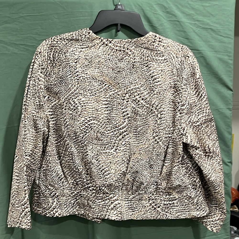 Woman jacket by Worthington stretch size XL 3quater sleeve leopard print - Picture 4 of 5